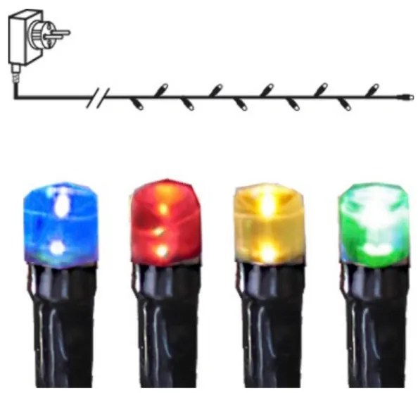 Eglo 410713 - Catena LED per esterni SERIE LED 160xLED 26m IP44 multicolore