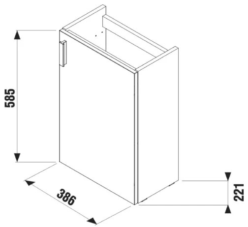 JIKA H45J5111753001 - Mobile bagno PETIT 58,5x38,6 cm bianco con lavabo
