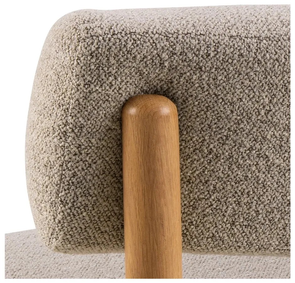 Poltrona beige in tessuto bouclé Burley - Actona