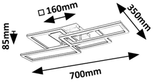 Rabalux 71389 - Plafoniera LED dimmerabile DRUSUS LED/40W/230V 3000-6500K + telecomando