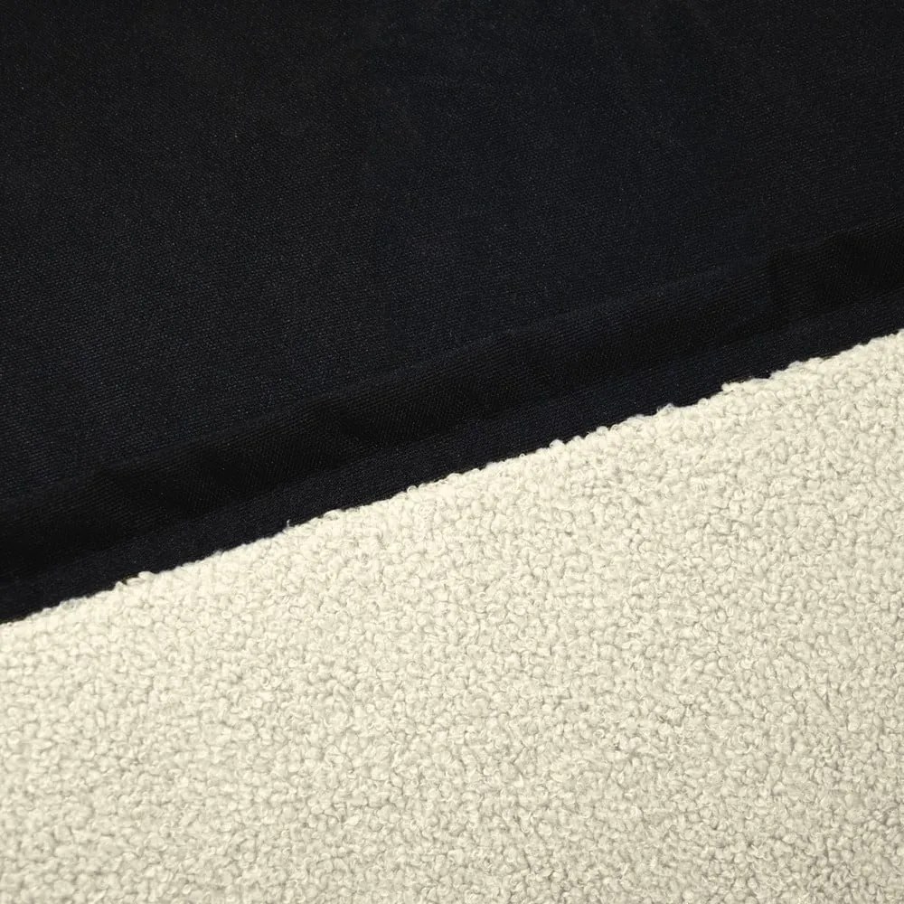 Puof a sacco color crema con rivestimento in bouclé Snug Long 140 – SLOWDOWN