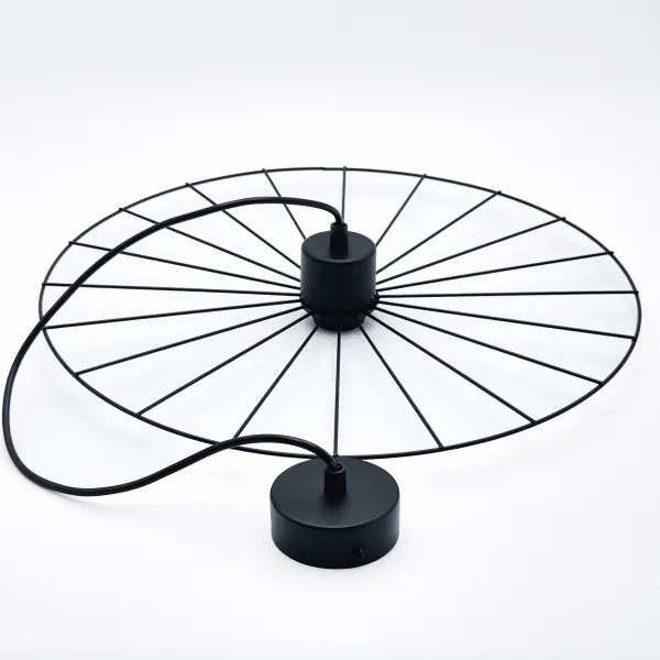 Lampadario a sospensione con filo MONTANA 1xE27/15W/230V diametro 45 cm nero