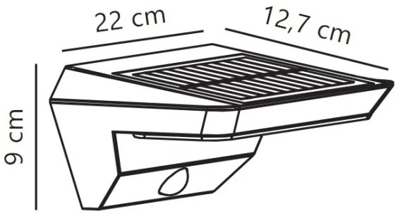 Nordlux - Lampada solare da parete LED con sensore AGENA LED/5W/3,7V IP44