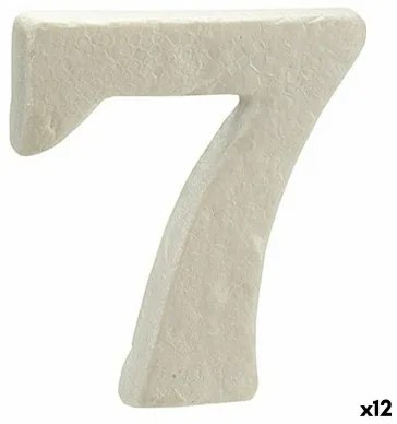 Numeri 7 Bianco polistirene 2 x 15 x 10 cm (12 Unità)