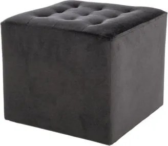 Pouf Lori 19 in velluto nero - l39 x l39x34 cm
