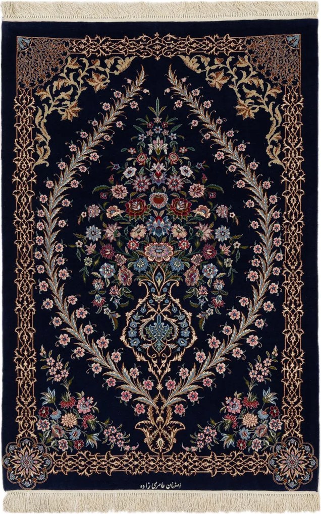 Isfahan Tappeto 170x110 (Iran) Annodato A Mano
