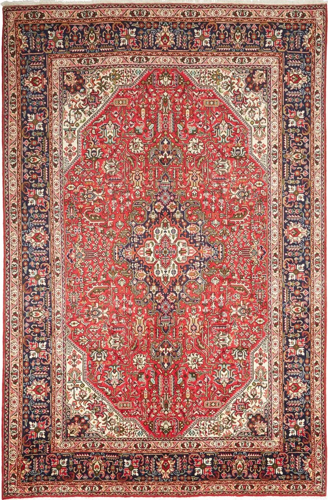 Tabriz Tappeto persiano 300 x 210 Blu (Iran) Annodato A Mano