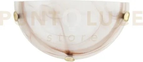 Applique a parete duna tabacco 1 luce attacco e27 30x9x15cm in vetr...