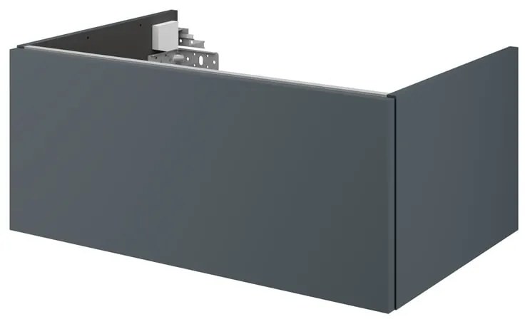 Mobile da bagno sotto lavabo SENSEA Neo grigio laccato lucido L 75 x H 32 x P 48 cm 1 cassetto, lavabo non incluso