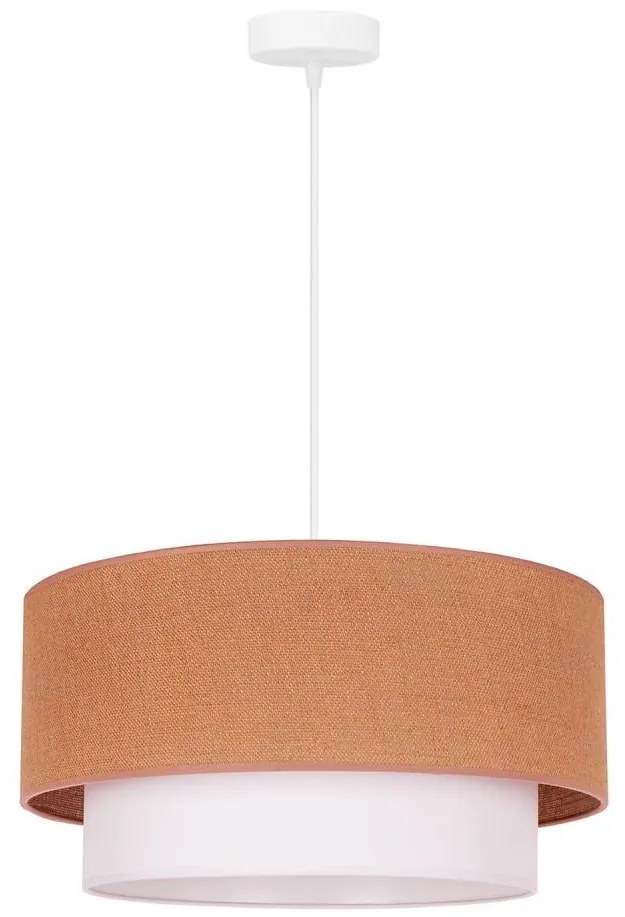 Duolla - Lampadario a sospensione con filo BOHO 1xE27/40W/230V diametro 45 cm beige/bianco