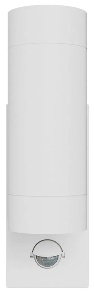 Applique Bidirezionale IP65 2xGU10 con sensore Movimento - Bianca