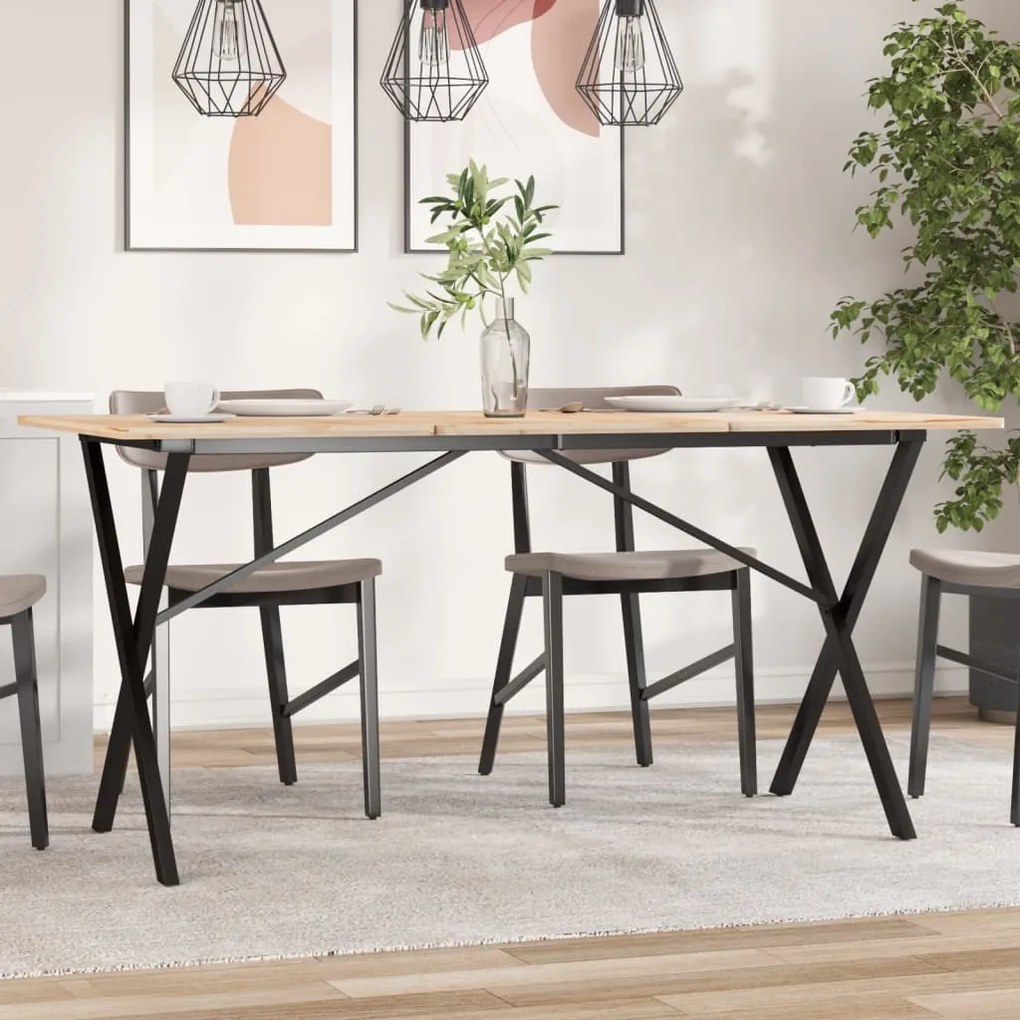 Telaio Gambe A X Per Tavolo Da Pranzo 120x60x73 Cm İn Acciaio /