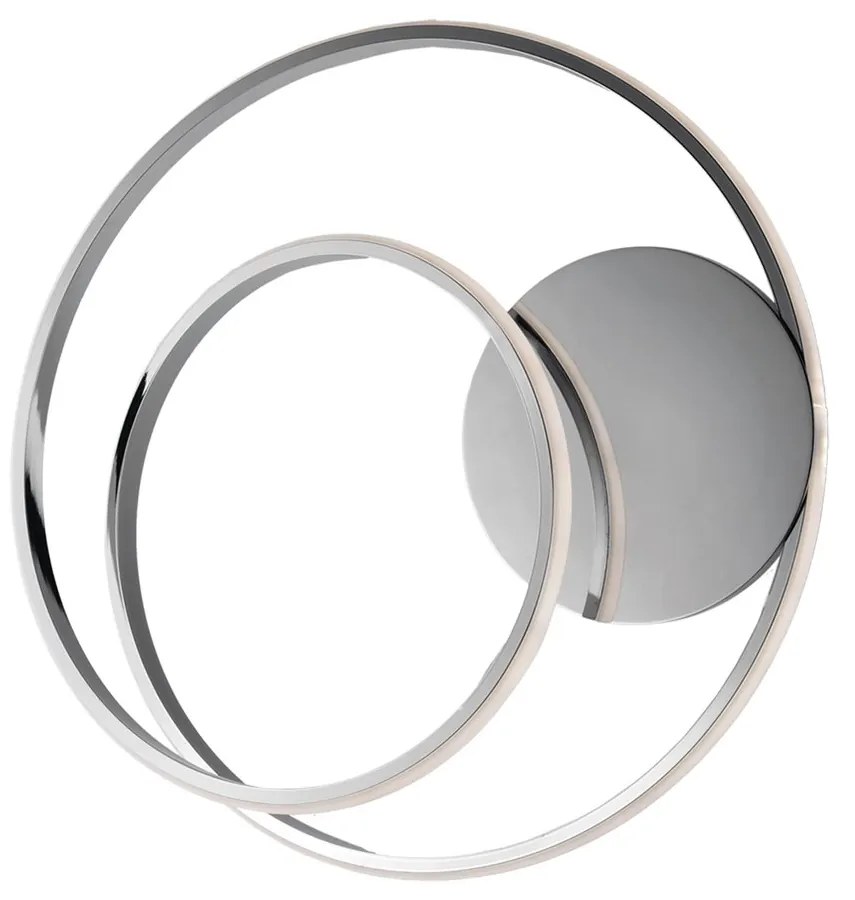 Plafoniera Moderna Malena Con Led Integrato Metallo E Alluminio Cromo Lucido