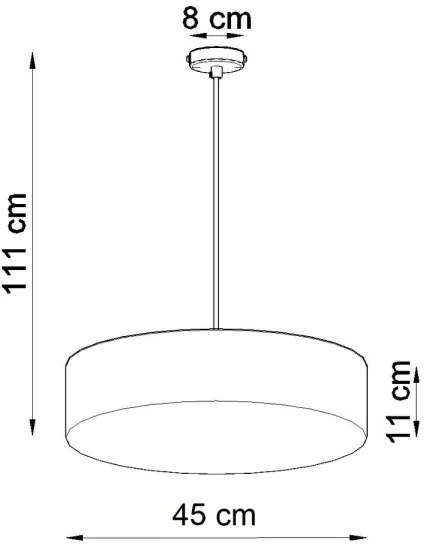 Lampadario a sospensione con filo ARENA 45 3xE27/60W/230V bianco