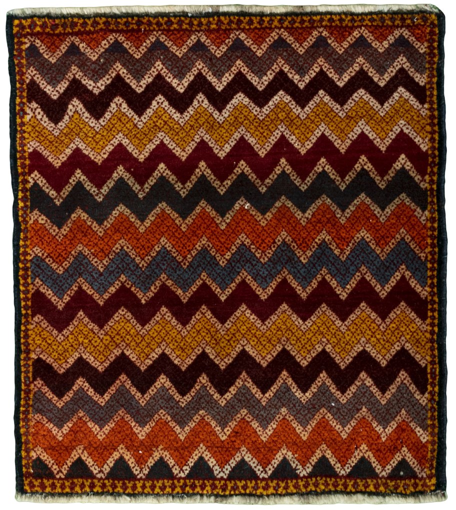 Shiraz Tappeto 60x60 Rosso (Iran) Annodato A Mano