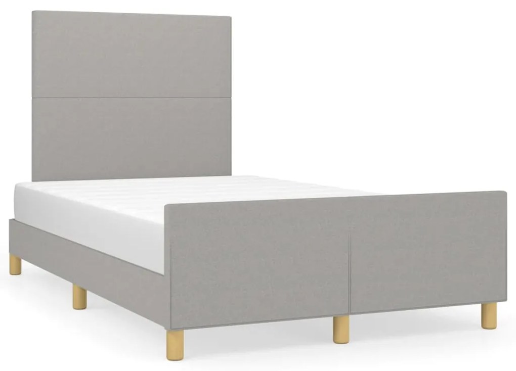Giroletto Senza Materasso Grigio Chiaro 120x190 Cm İn Tessuto /