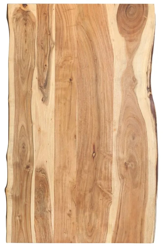 Piano Del Tavolo İn Legno Massello Di Acacia 100x(50-60)x3,8 Cm /
