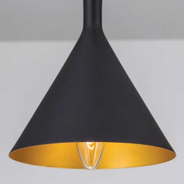 Orion - Lampadario sospeso con cavo GUNDA 1xE14/40W/230V Ø 16,5 cm nero/oro