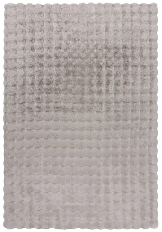 Tappeto in pelliccia sintetica grigio chiaro 160x230 cm Waffle Faux Fur - Flair Rugs