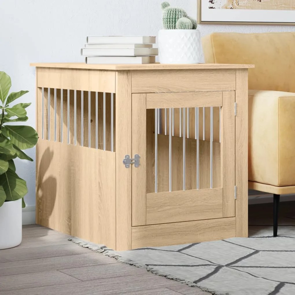 Gabbia Cani Arredamento Rovere Sonoma 64,5x80x71cm Multistrato /