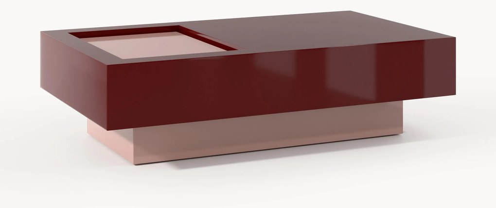 Tavolino da salotto con spazio di archiviazione Alessa, larg. 120 cm