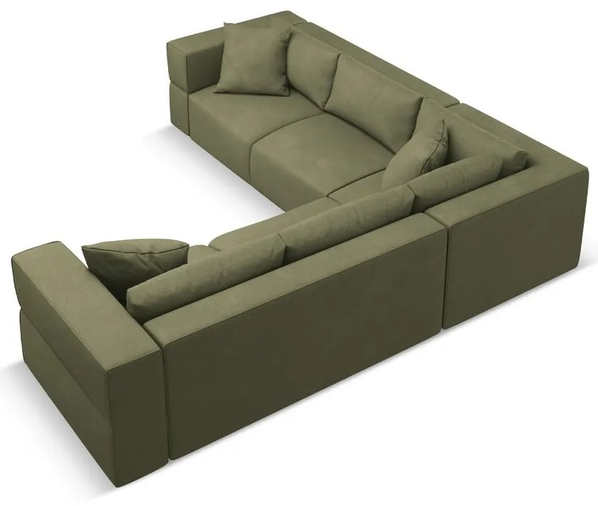 Divano angolare variabile verde chiaro Esther - Milo Casa