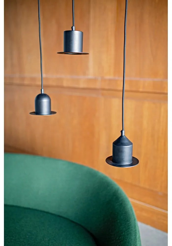 Set di 3 lampade a sospensione nere Hat - EMKO