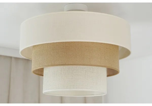 Brilagi Plafoniera DENVER LUNETA 1xE27/15W/230V Ø45 beige/marrone/crema