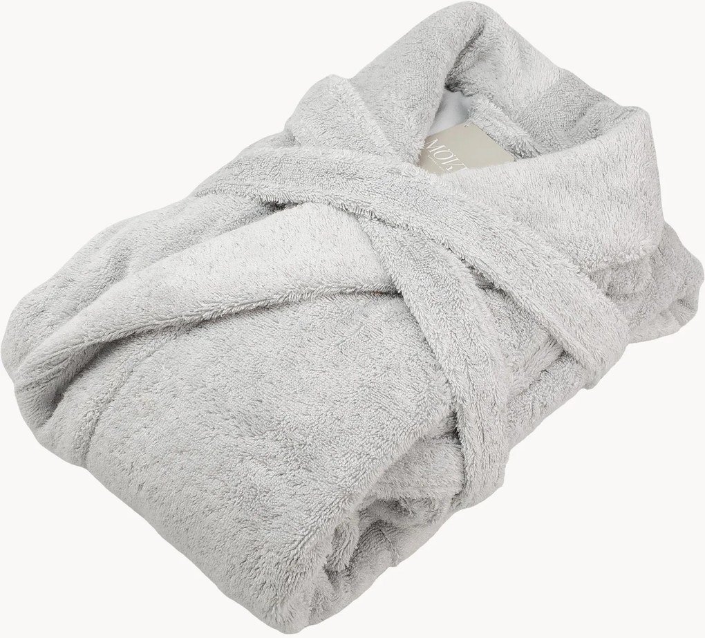 Accappatoio unisex in cotone con collo sciallato Homewear