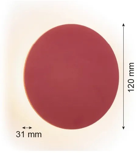 Argon 8320 - Applique a LED OREGON PLUS LED/3W/230V 3000K 12 cm rosso