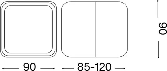 Ideal Lux -LED Applique da esterno OMEGA LED/7W/230V CRI 90 IP54 antracite