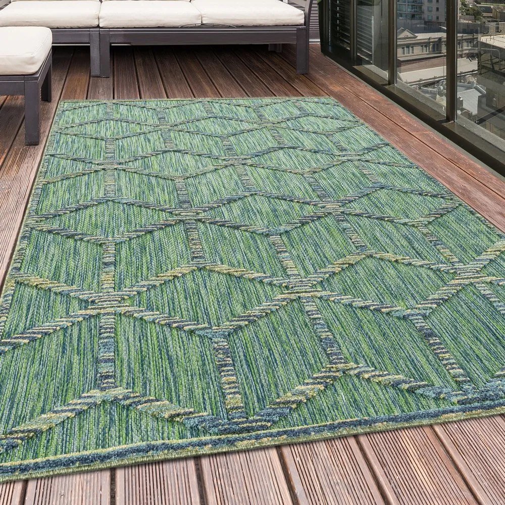 Passatoia verde per esterni 80x250 cm Bahama - Ayyildiz Carpets