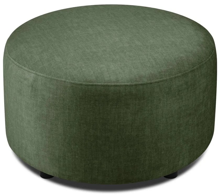 Pouf in velluto verde , ø 68 cm Debbie - Mazzini Sofas