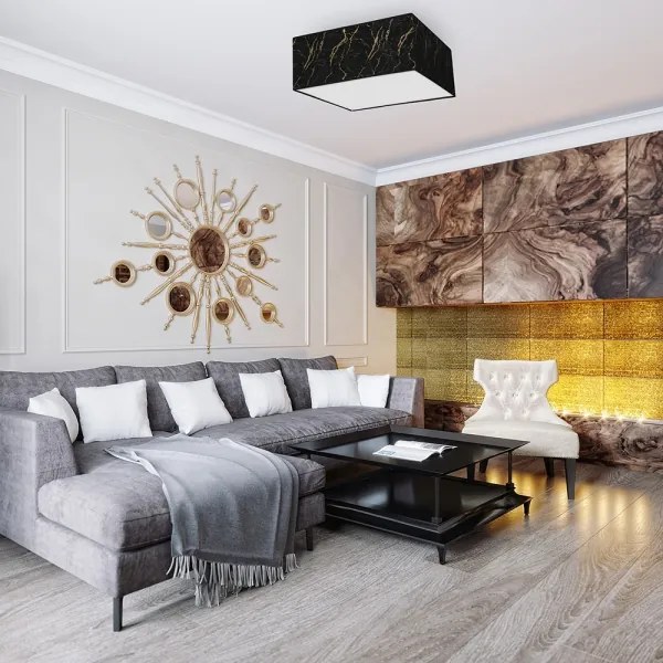 Plafoniera SENSO 2xE27/60W/230V nera