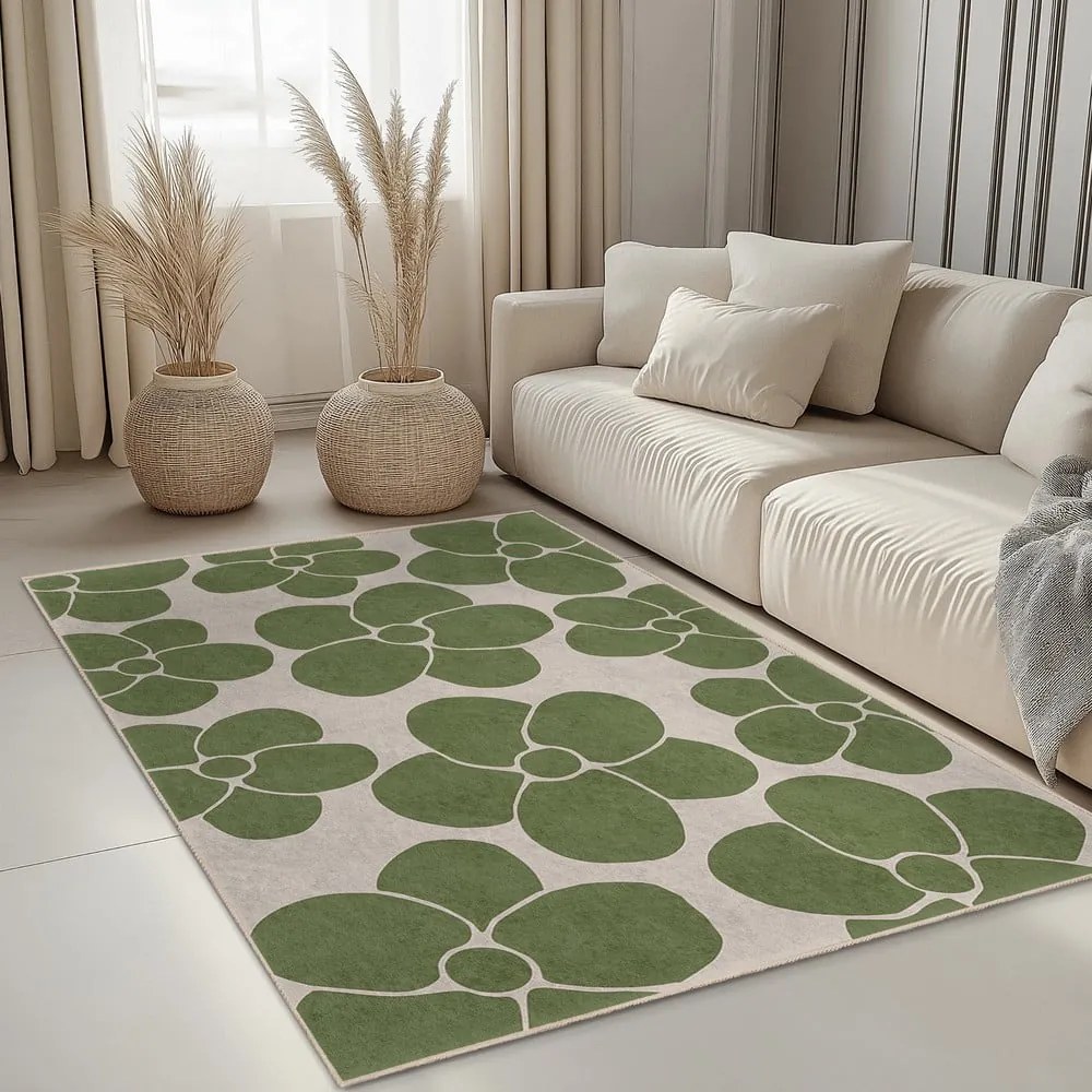 Tappeto verde lavabile 120x180 cm Green Meadow – Mila Home