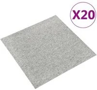 Quadrotte di Moquette 20 pz 5 m 50x50 cm Grigio Chiaro cod mxl 46481