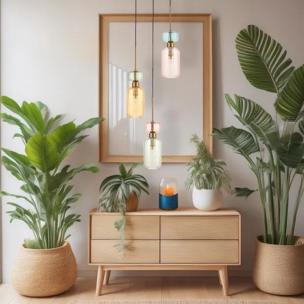 Lampadario a sospensione con filo MOLLY 3xE14/40W/230V diametro 38 cm colorato