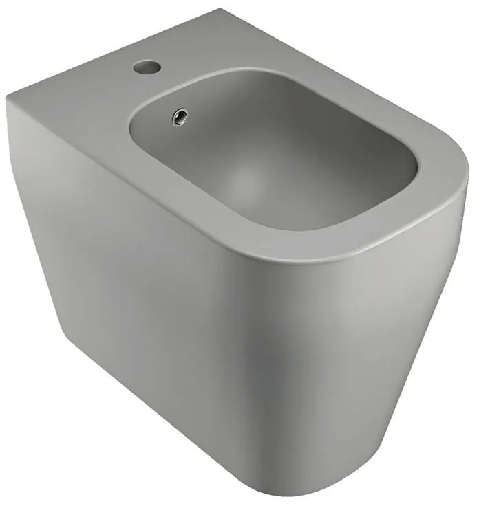 Bidet filomuro Tutto Evo OLYMPIA CERAMICA L 36 x H 42.5 x P 53 cm grigio opaco