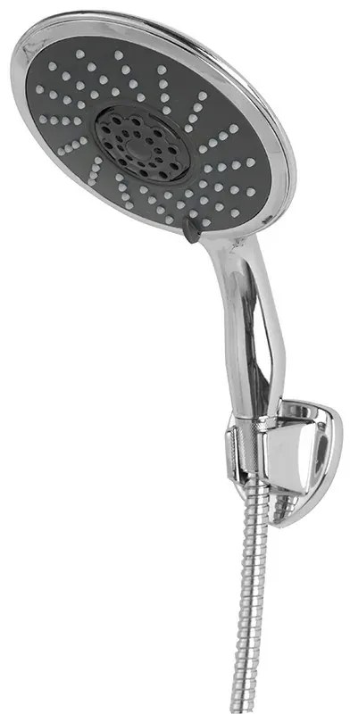 Set doccia cromato multigetto 3 funzioni con supporto incluso