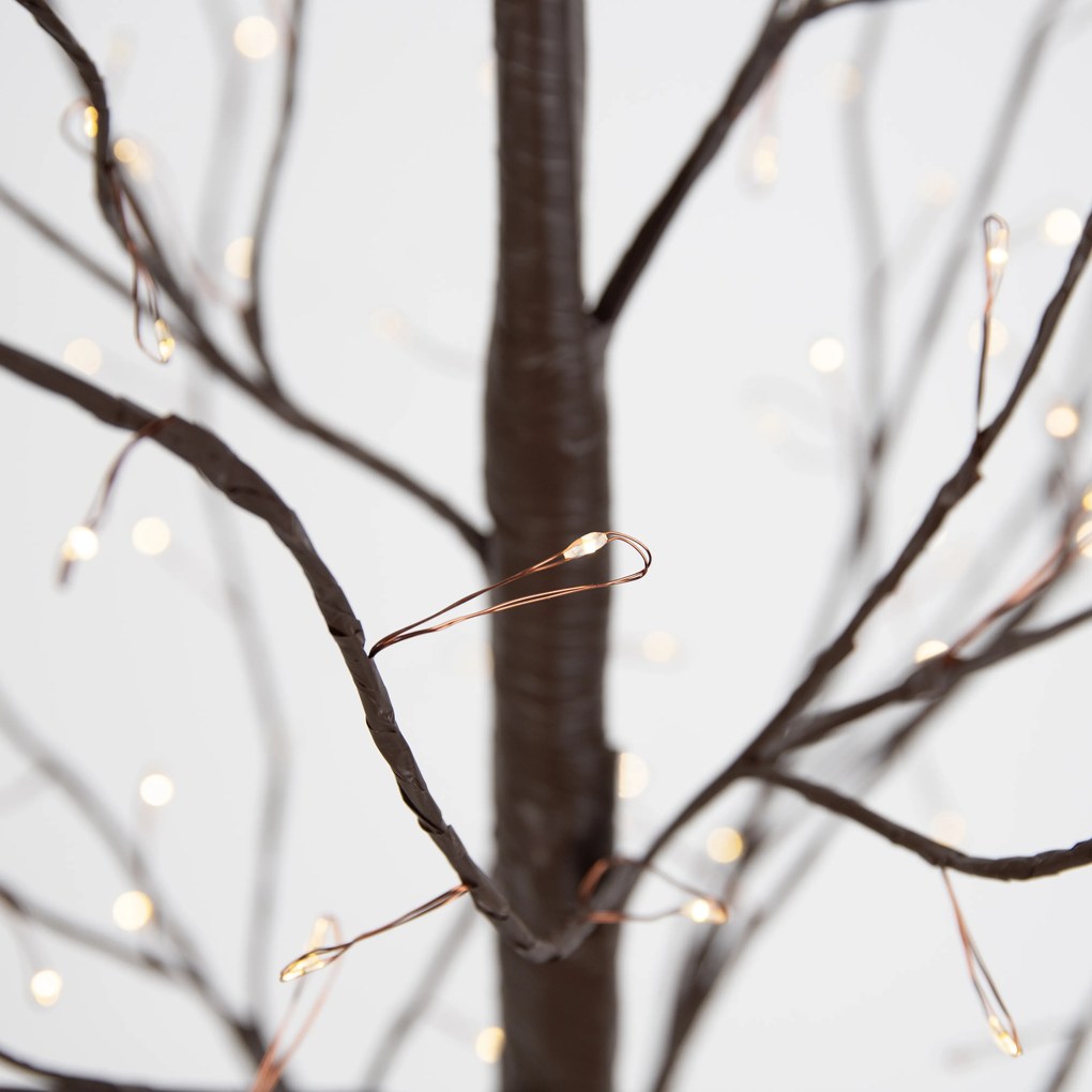 Lampada da terra natalizia albero marrone 120 cm con LED e timer IP44 - Ki
