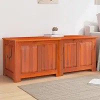 Cassapanca con Coperchio Marrone in Legno Massello di Acacia 364917