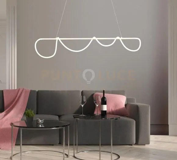 Noemi-sl b lampadario a sospensione led bianco opaco 38w dimmerabil...