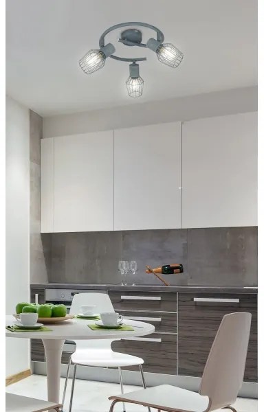 Luce Spot VIKING 3xE14/40W/230V grigio