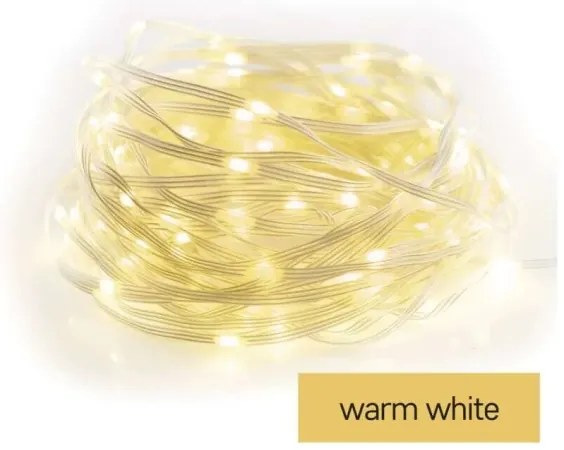 Catena luminosa LED per esterni 160 LED/21 m IP44 bianco caldo