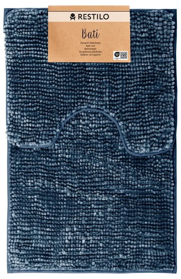 Set di 2 tappetini da bagno blu scuro Bati - AmeliaHome