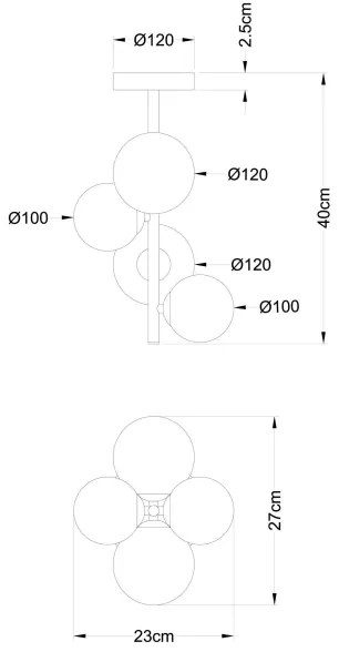 Globo 56140-4D - Lampadario a sospensione con supporto rigido LED RIHA 4xG9/3W/230V cromo