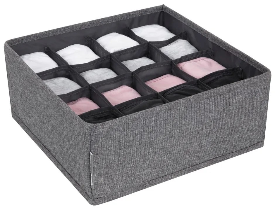 Organizzatore per cassetti grigio con 16 scomparti - Bigso Box of Sweden