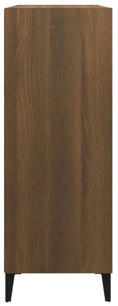 Credenza rovere marrone 69,5x32,5x90 cm in legno multistrato