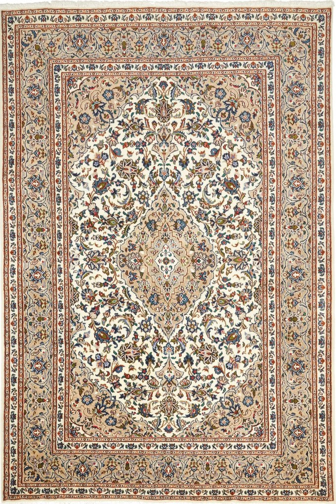 Mashad Tappeto persiano 300 x 200 Beige (Iran) Annodato A Mano