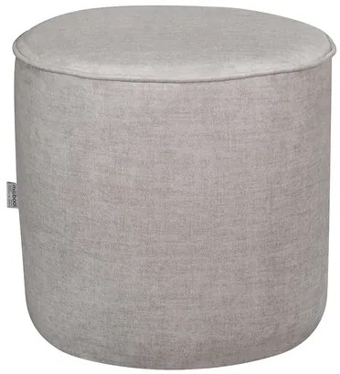 Pouf rotondo in tessuto beige D40 cm COQ